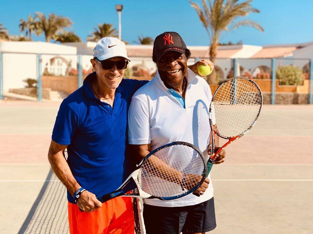 Goofy und Roberto Blanco beim Tennis in El Gouna 2019
