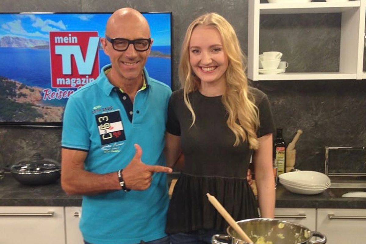 Sarah und Goofy im Studio