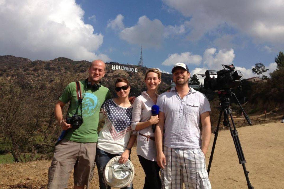 Team beim Dreh an der Westküste der USA