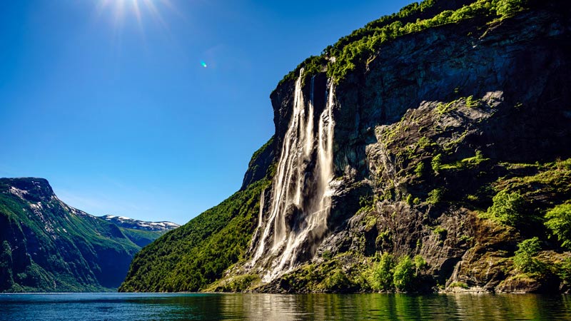 Wasserfall Seven Sisters, Gejranger Fjord, Norwegen