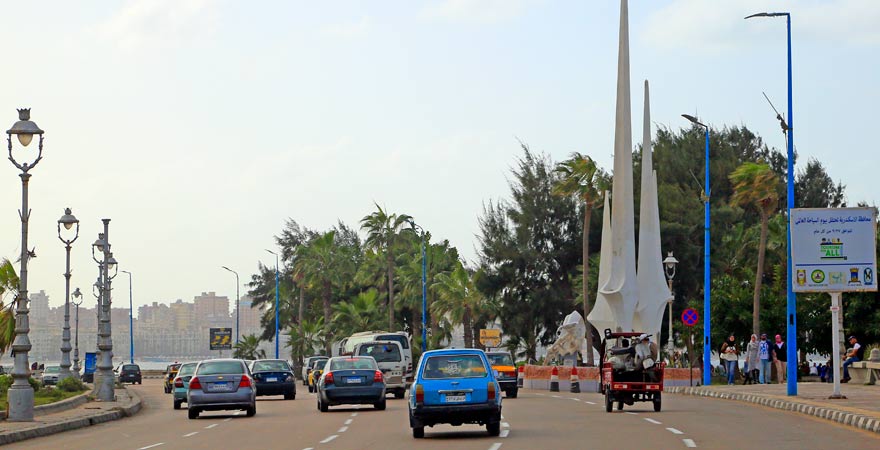 Eine neue Straße in Ägypten