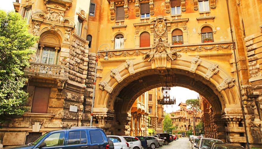 Quartiere Coppede in Romq