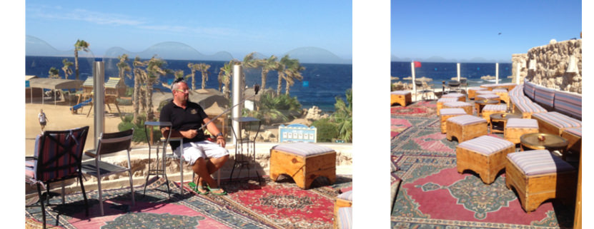 Der Shisha-Corner im Albatros Citadel Resort