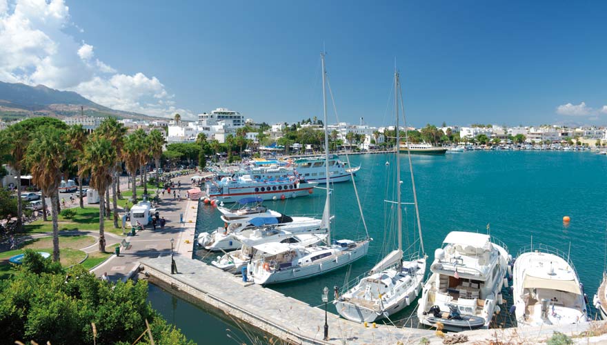 Hafen von Kos-Stadt auf der griechischen Insel Kos