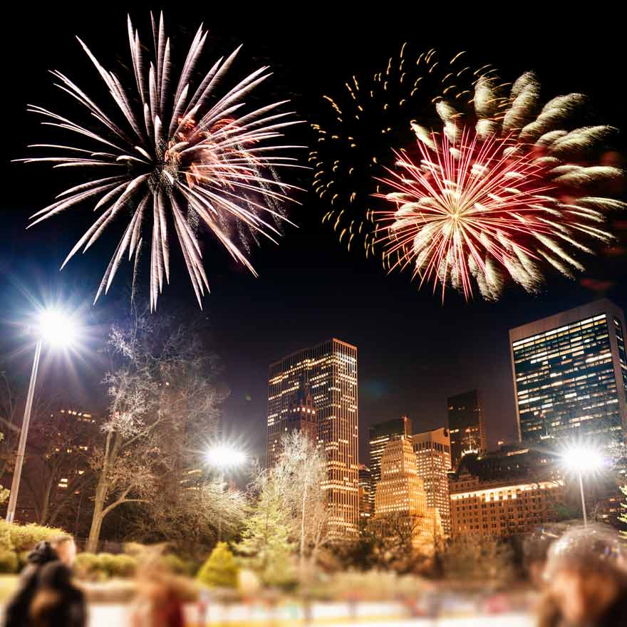 Silvester im New Yorker Central Park