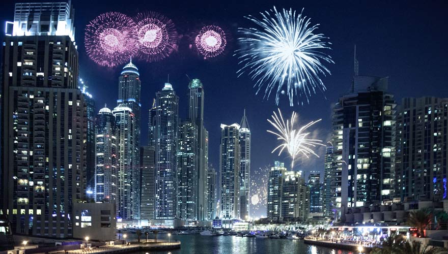 Dubai Marina an Silvester