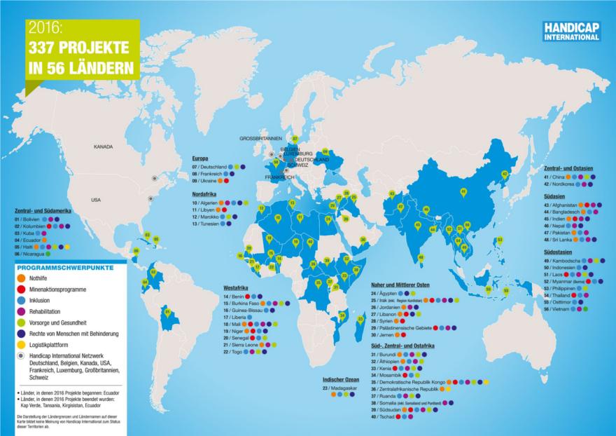 Projekte von Handicap International 