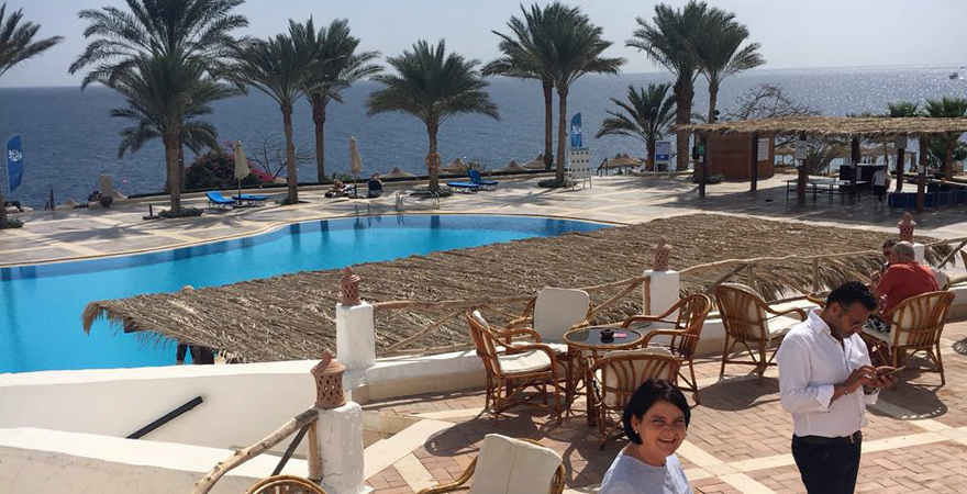 Ausblick von der Bar im LABRANDA Tower Bay in Sharm el Sheikh