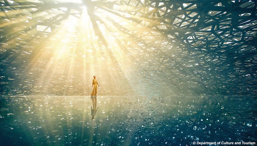 Der Louvre im Abu Dhabi, eine der neueren Sehenswürdigkeiten