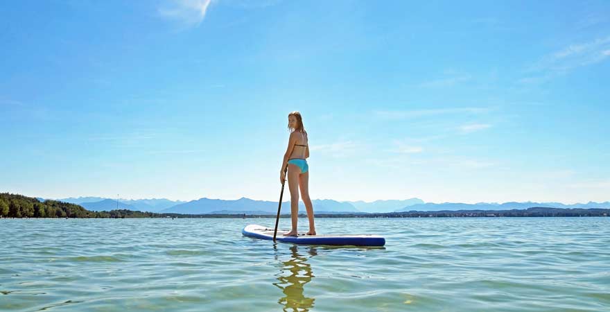 Stand-up-Paddling auf dem Starnberger See