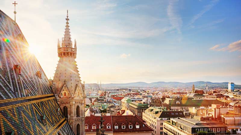 Panorama auf Wien vom Stephansdom aus