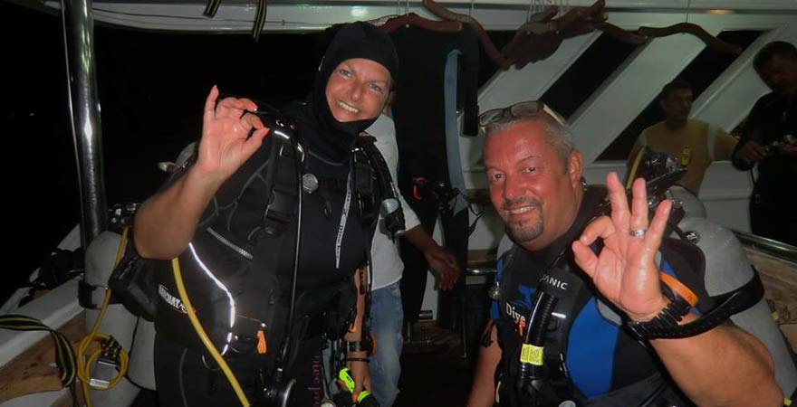 Astrid und Andreas beim Tauchen im Roten Meer
