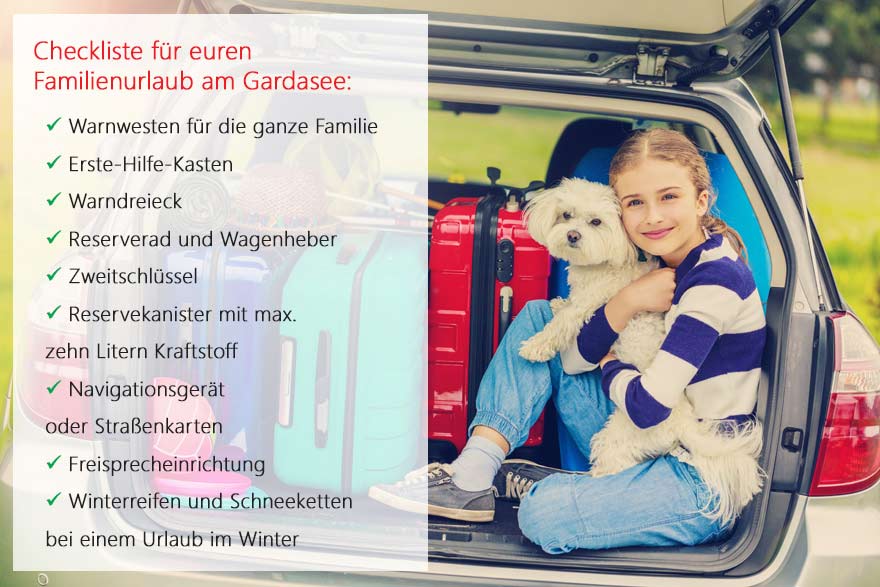 Checkliste für die Eigenanreise an den Gardasee