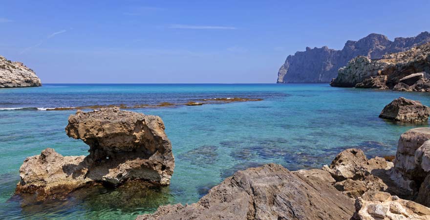 Küste von Cala San Vicenc auf Mallorca