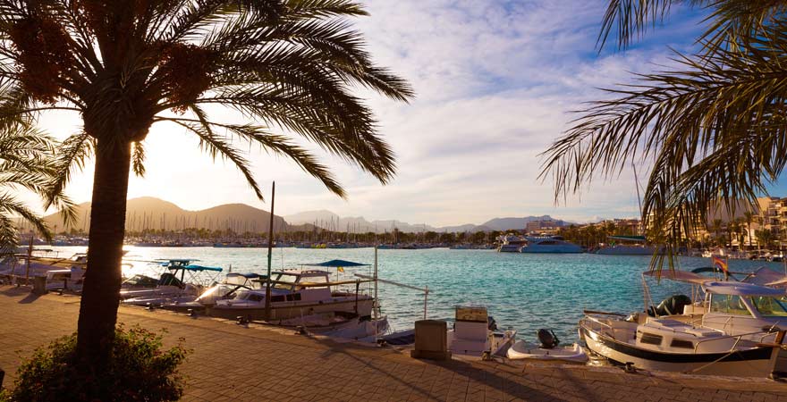 Boote vor Alcudia auf Mallorca
