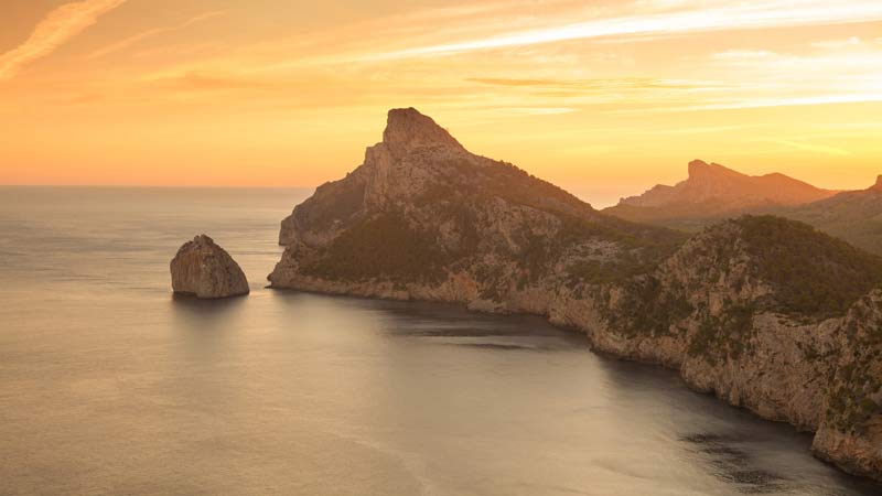 Cap de Formentor bei Sonnenuntergang