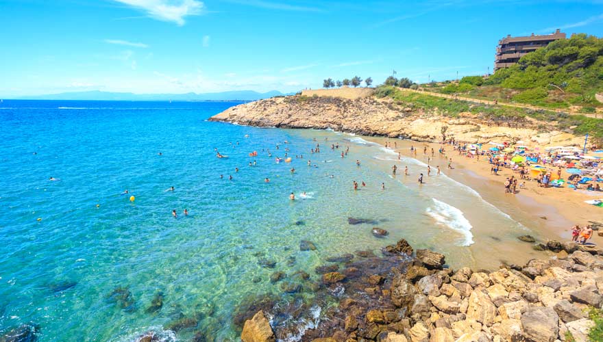 Schöner Strand in Salou an der Costa Daurada