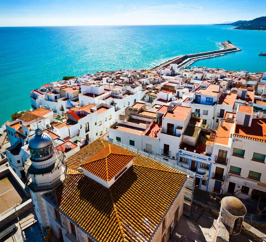 Peñíscola an der Costa del Azahar in Spanien