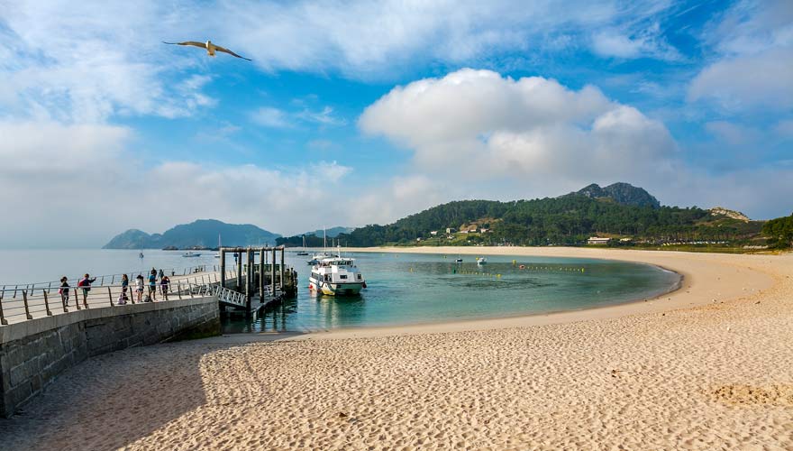 Strand auf Cies Island in Rías Baixas