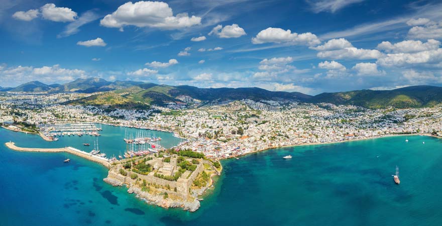 Ausblick auf das Gebirge Pazar Dagi von Bodrum