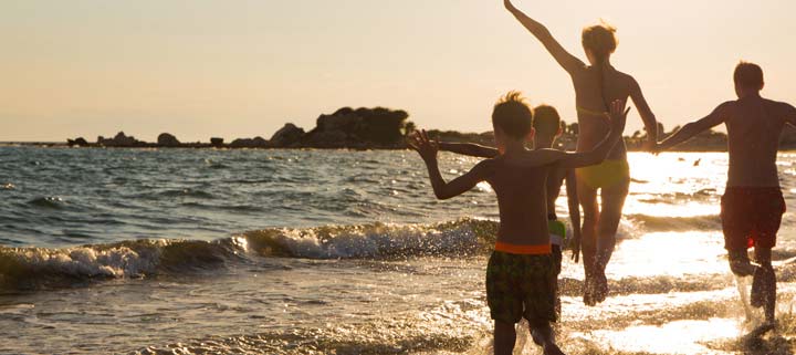Familienurlaub am Strand