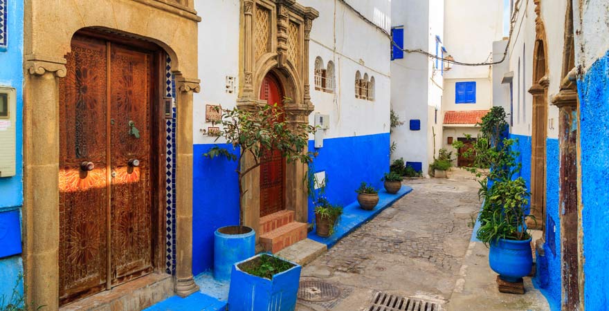 Häuser in der Kasbah von Rabat