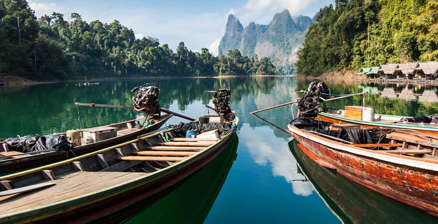 Langschwanzboote im Khao Sok Nationalpark