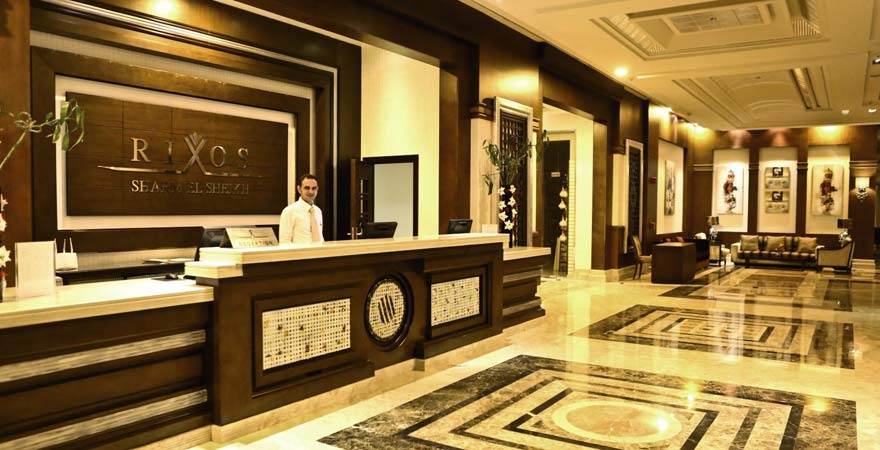 Die Rezeption im Rixos Sharm el Sheikh Hotel