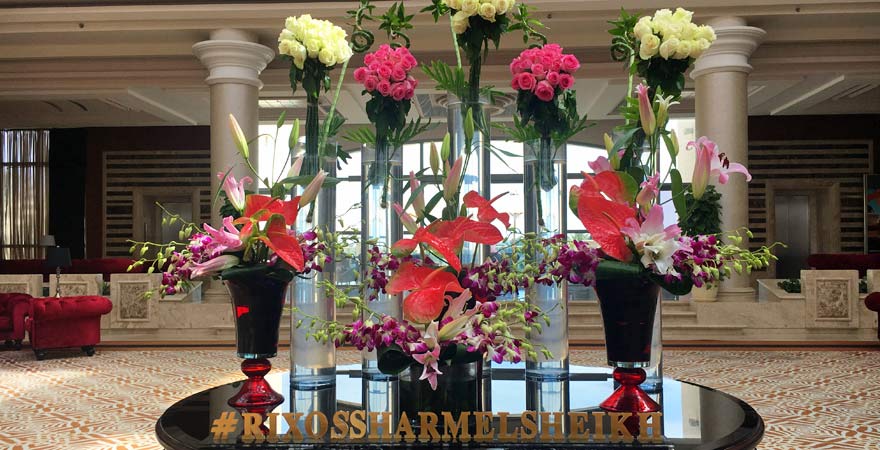Blumen in der Lobby vom Rixos Sharm el Sheikh