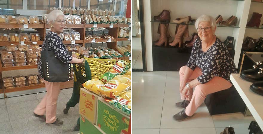 Senioren beim Einkaufen in Ägypten