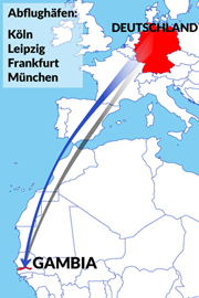 Grafik Abflughäfen nach Gambia
