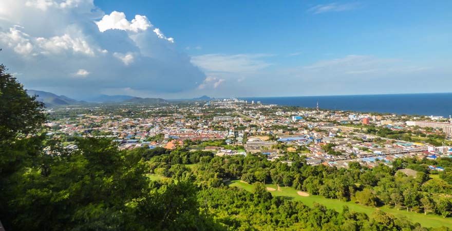 Blick von der Aussichtsplattform Khao Hin Lek Fai in Hua Hin