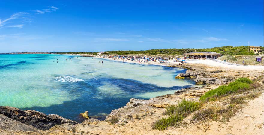 Ein Teil des Traumstrandes auf Mallorca, Es Trenc, ist die Playa de Ses Covetes
