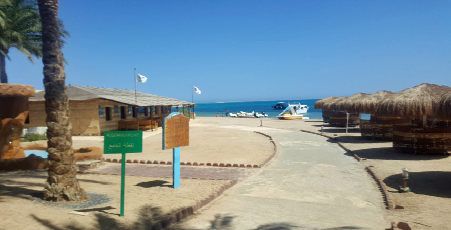 Ruhiger Strandabschnitt des Caribbean World Resort Soma Bay