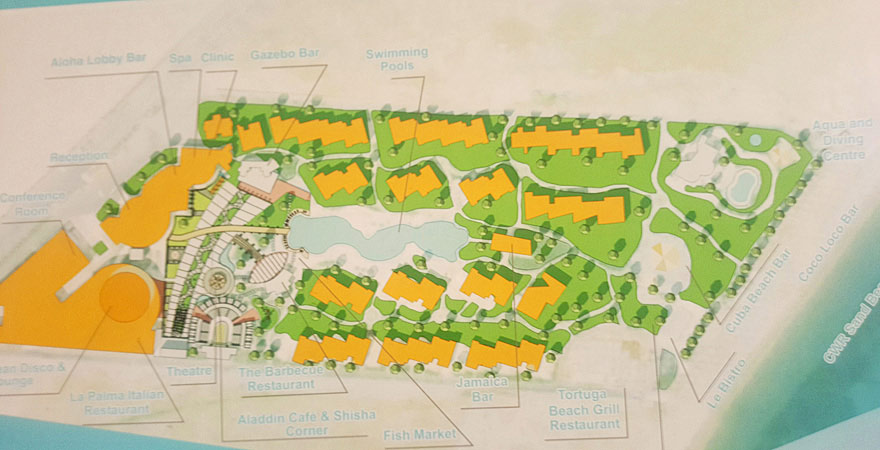 Übersichtsplan Caribbean World Resort Soma Bay