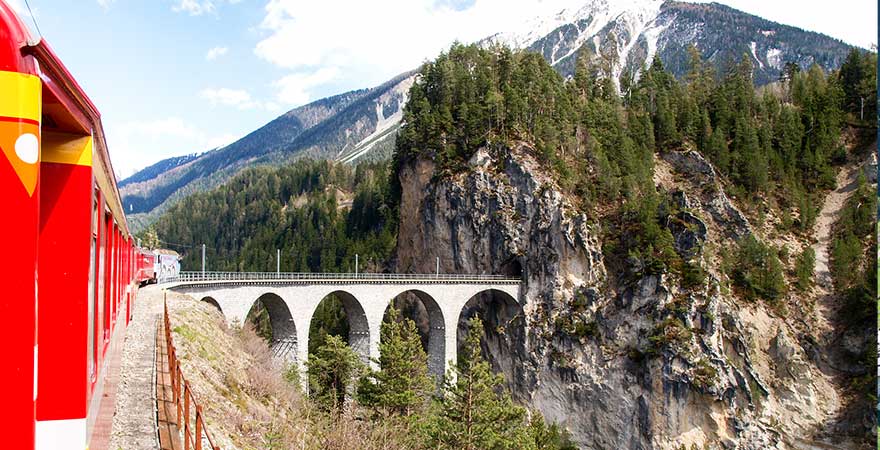 Landwasserviadukt in der Schweiz