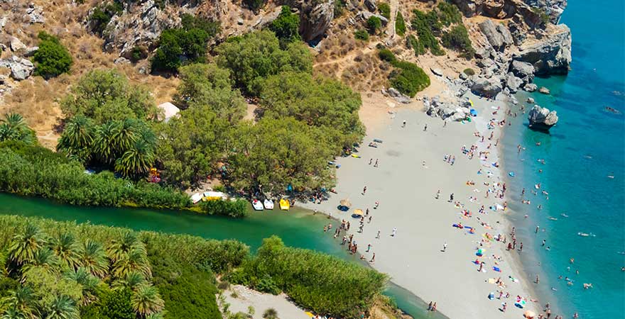 Palmenstrand von Preveli auf Kreta