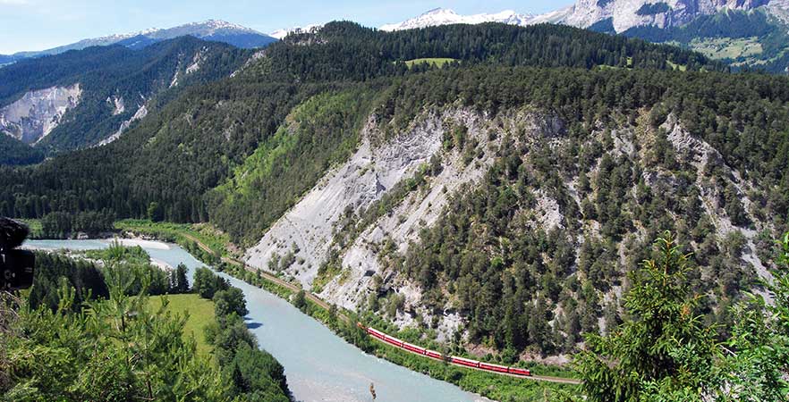 Rheinschlucht in der Schweiz