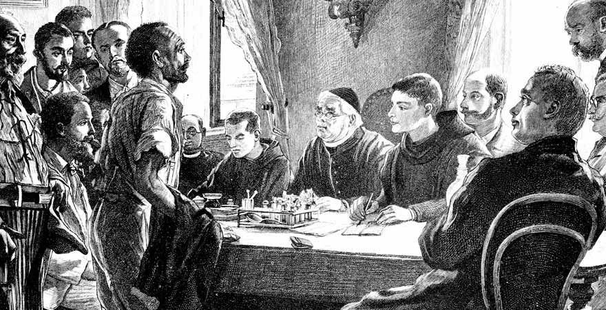 Illustration: Sprechstunde bei Sebastian Kneipp