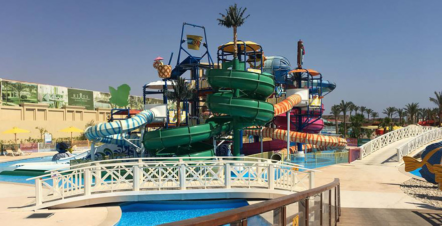 Rutschen im Aquapark vom Rixos Seagate Sharm
