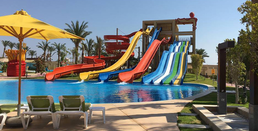 Rutschen im Aquapark vom Rixos Seagate Sharm