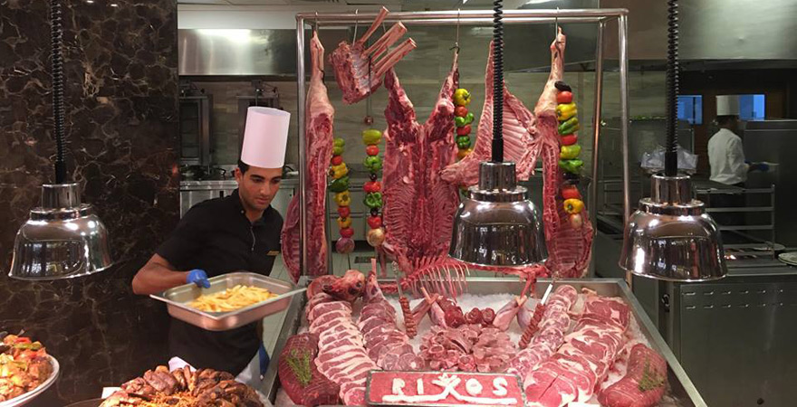 Grillstation im Buffetrestaurant des Desserts im Buffetrestaurant des Rixos Seagate Sharm