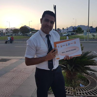 Fahrer Walid holt Astrid vom Flughafen Sharm el Sheikh ab