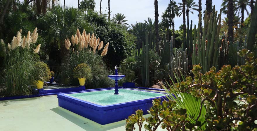 Brunnen im Jardin Majorelle, Marrakesch