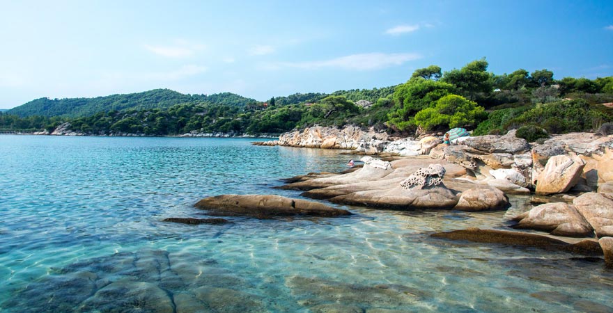 Strand auf Sithonia, Griechenland