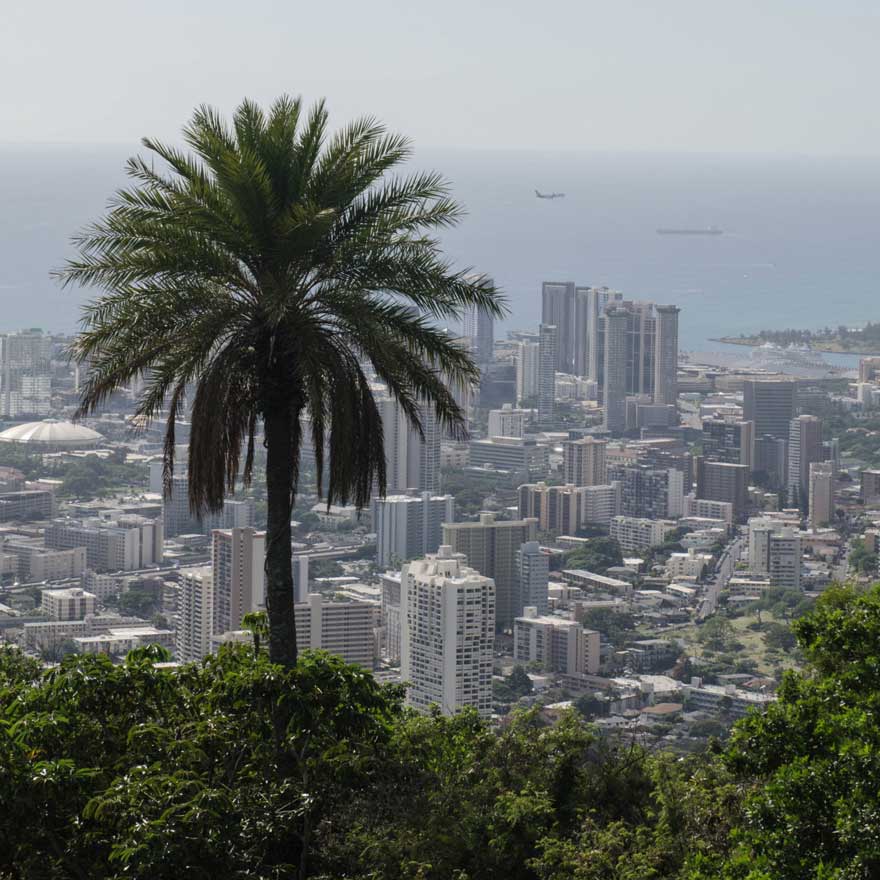 Panorama auf Oahu auf Honolulu, Hawaii