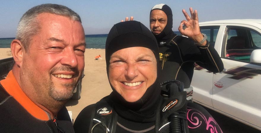 Astrid und Andreas beim Tauchurlaub in Dahab