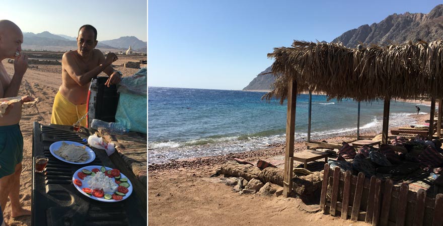 Taucherausflug in der Nähe von Dahab