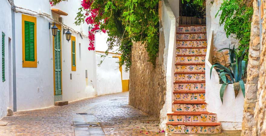 Die Altstadt in Ibiza Stadt