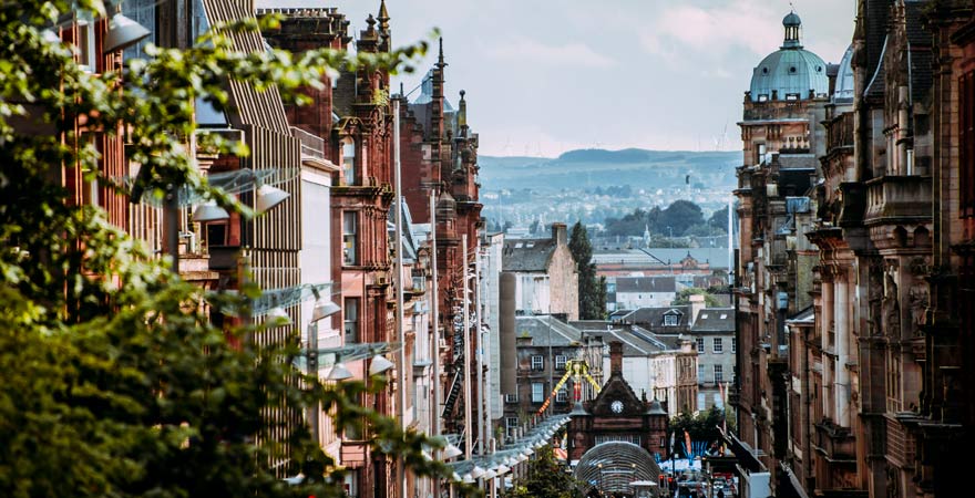 Die Buchanan Street in Glasgow, Schottland